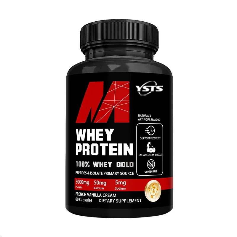Whey Protein Capsules 5000mg – Muscle Recovery & Lean Muscle Support | Gluten-Free High Protein Supplement