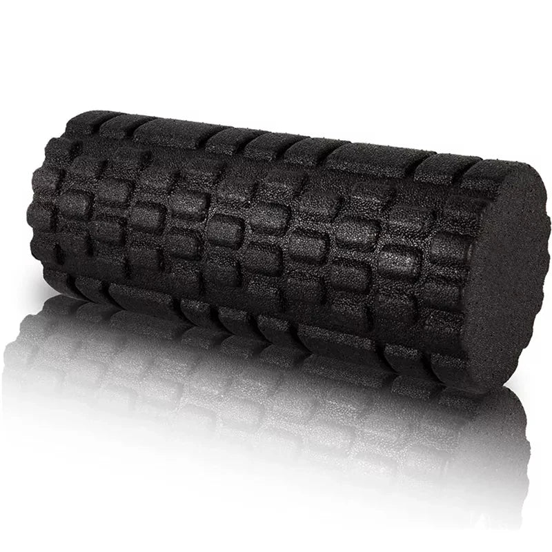 33cm High-Density EPP Foam Roller – Deep Tissue Yoga Massage Roller for Muscle Recovery, Pilates, Physio & Home Gym Fitness (Black)