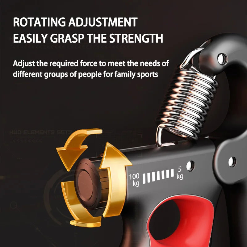 Adjustable Hand Grip Strengthener 5–150kg  Wrist & Finger Exerciser for Muscle Recovery, Forearm Training & Grip Strength
