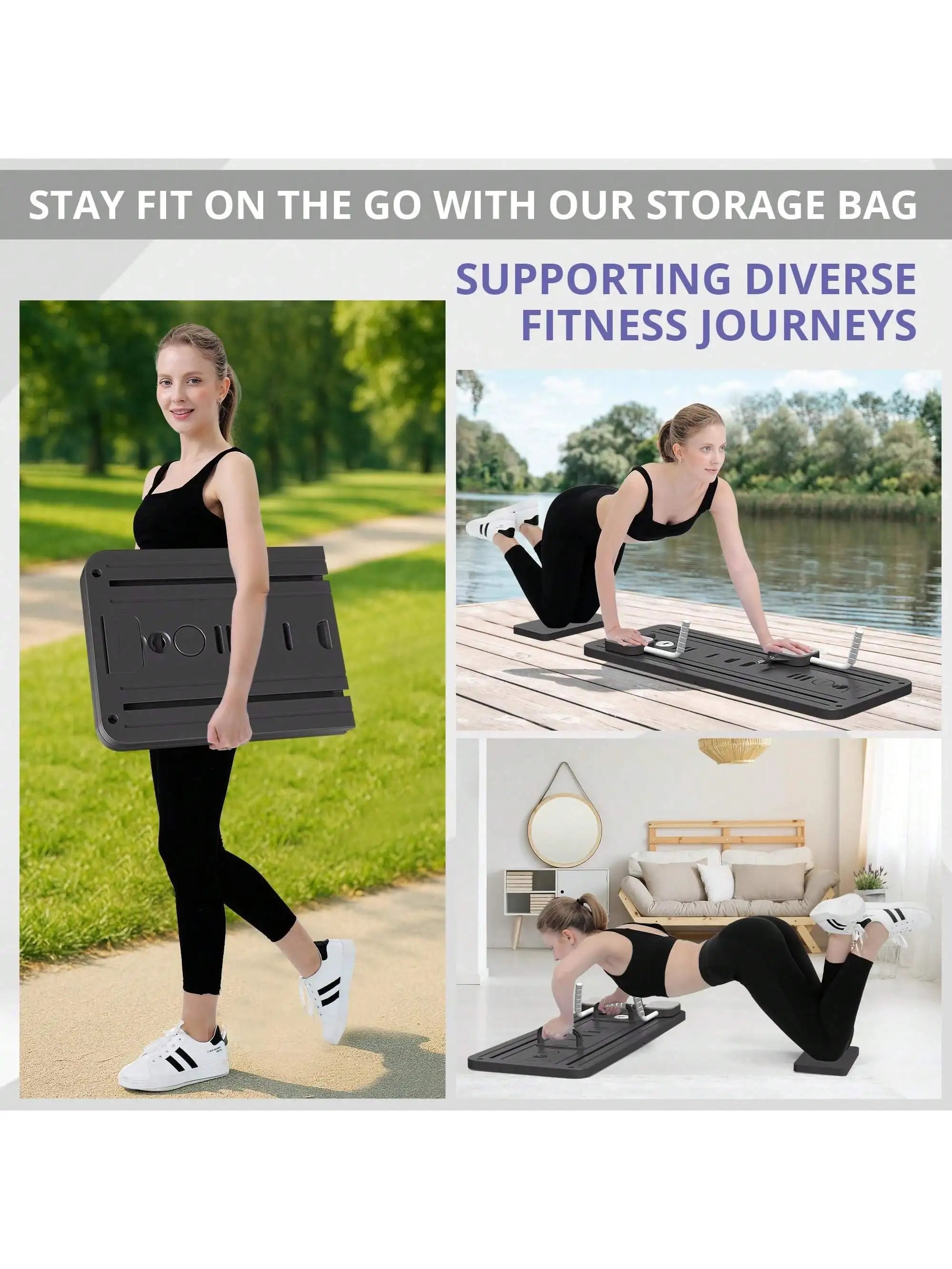 Foldable Pilates Board Ab Trainer – Multi-Functional Core Workout Equipment for Home & Gym | Portable Abdominal Trainer