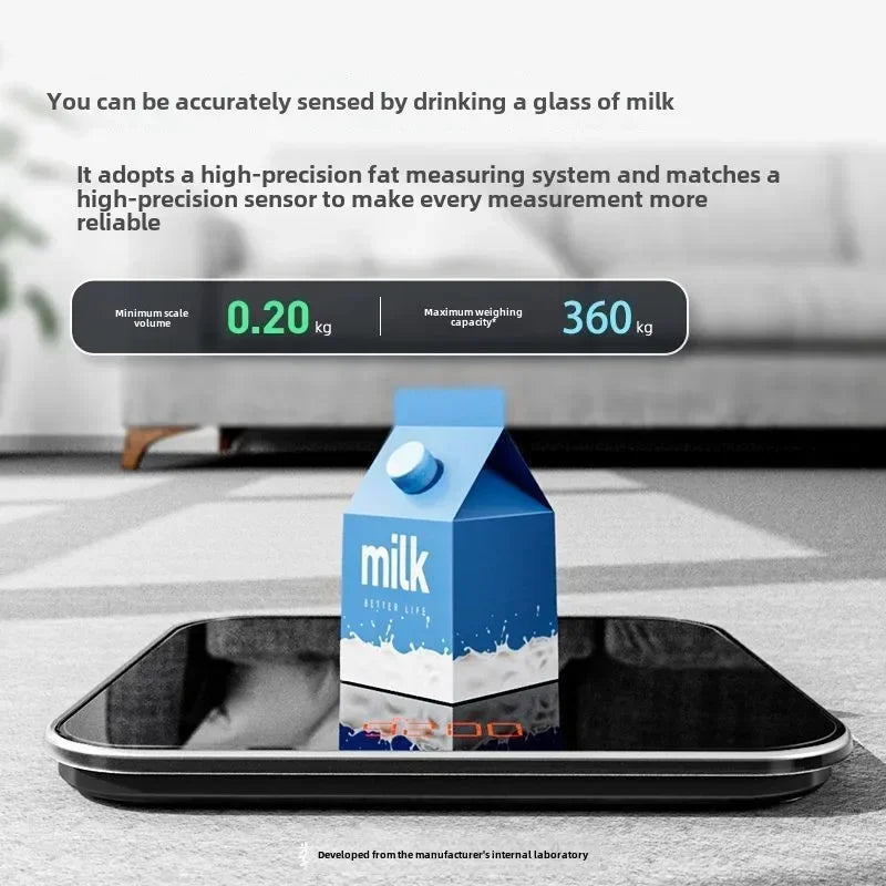 High-Precision Digital Bathroom Scale – Tempered Glass Electronic Weight Scale for Home Fitness & Health Monitoring (150kg Capacity)