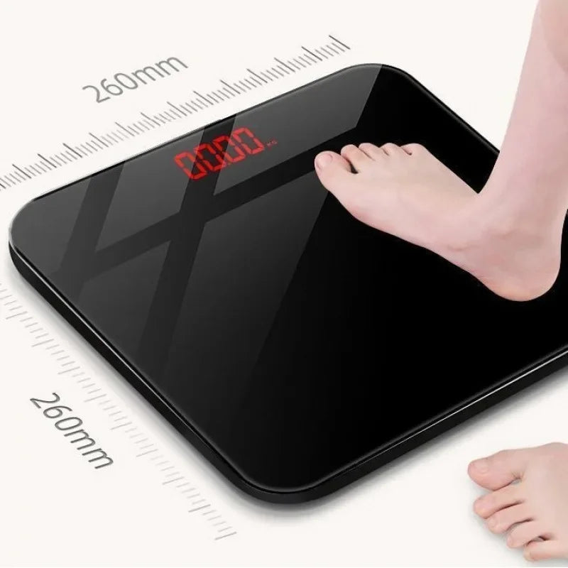 High-Precision Digital Bathroom Scale – Tempered Glass Electronic Weight Scale for Home Fitness & Health Monitoring (150kg Capacity)