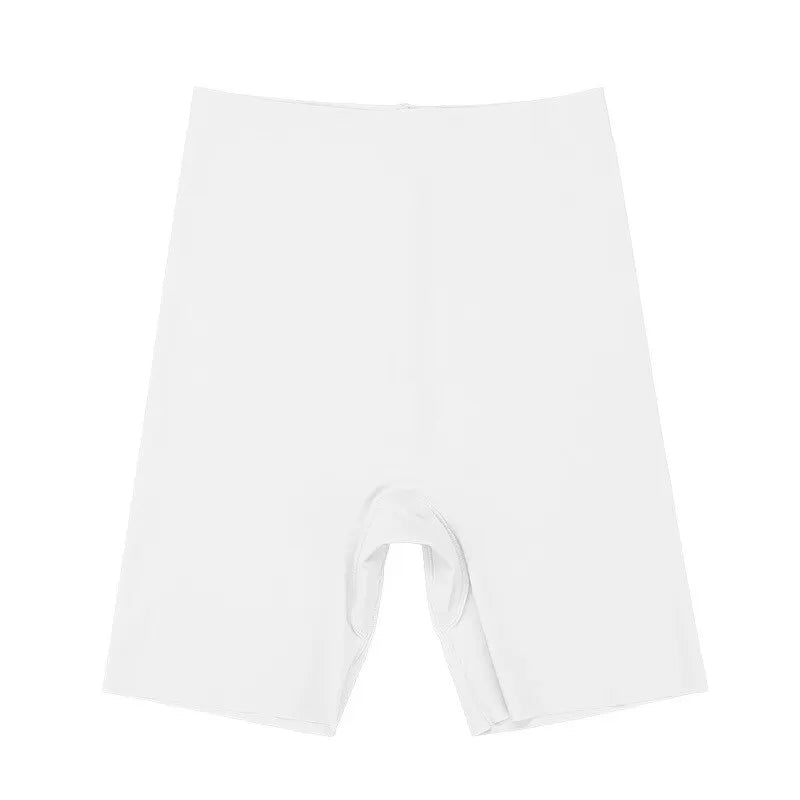 Seamless High-Waist Safety Shorts for Women – Tummy Control, Hip Lift Ice Silk Boyshort Underwear