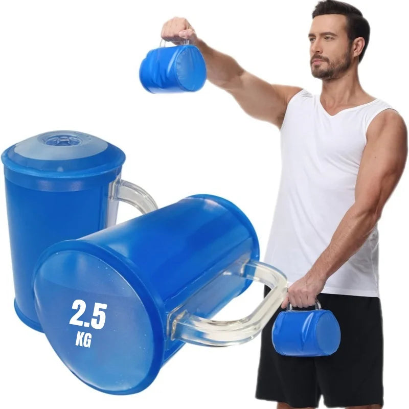 Adjustable Water-Filled Dumbbells – Portable Travel Weights (1–2.5kg Pair) | PVC Water Weight Bags for Strength Training, Home Fitness & Full-Body Workouts