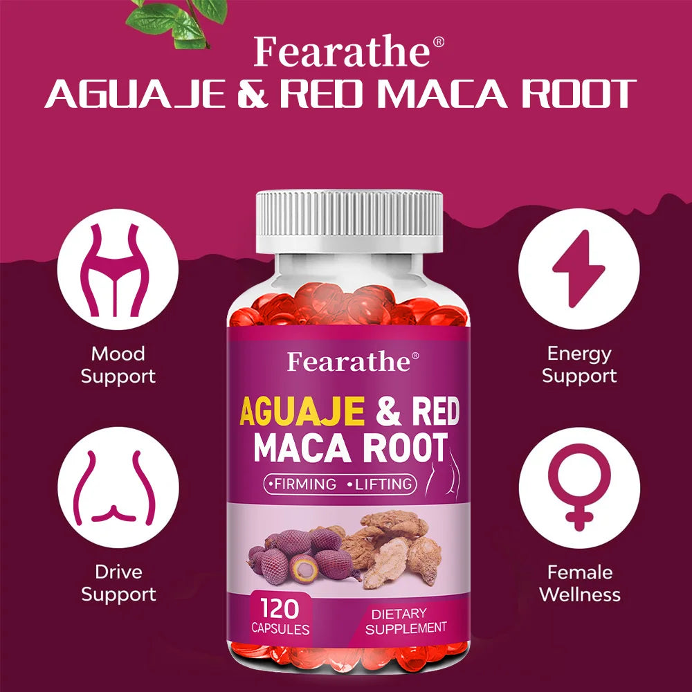 Organic Aguaje with Red Maca Root – Natural Buttocks Firming & Immune Support Supplement (Capsules)