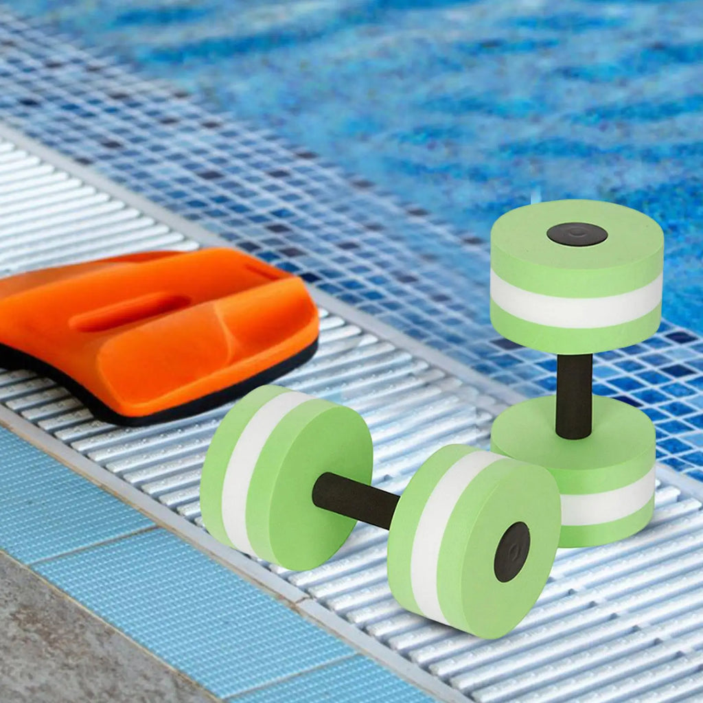 2PCS EVA Foam Water Dumbbells – Floating Aquatic Weights for Swimming Pool Exercise, Water Aerobics & Aqua Fitness Training