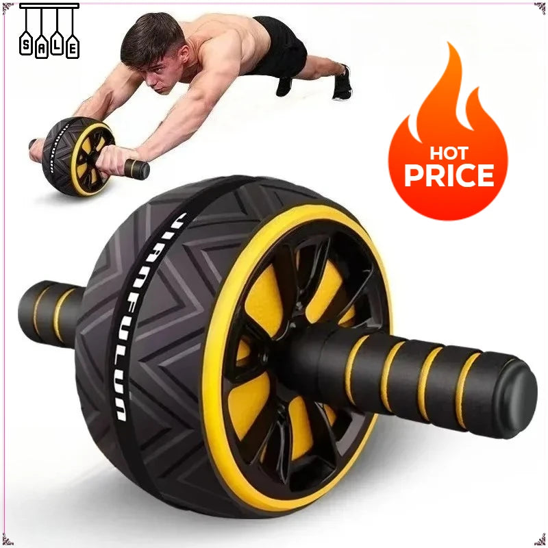 Silent Ab Roller Wheel  Unisex Fitness Core Trainer for Abdominal Exercise, Slimming & Strength Training