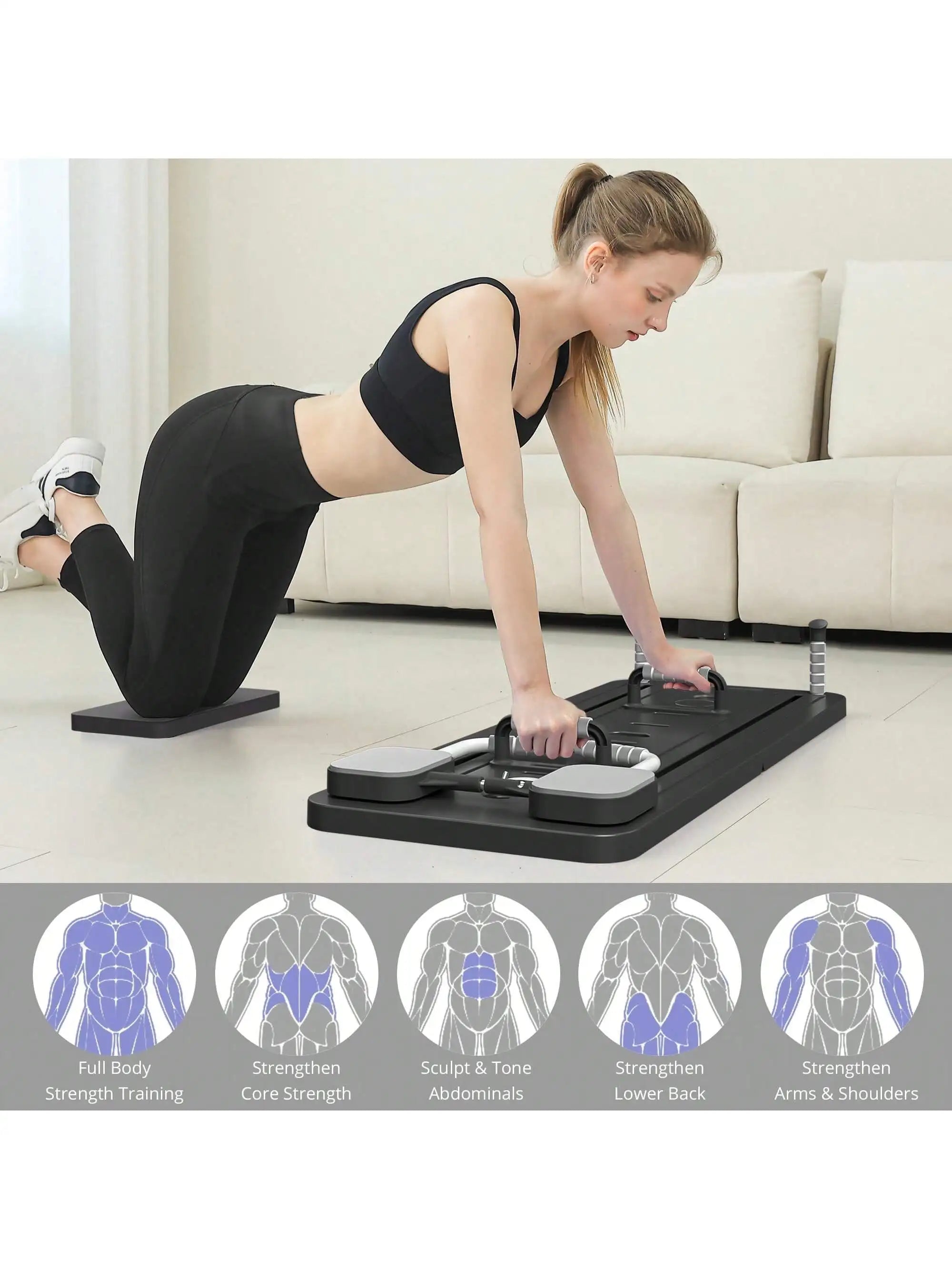 Foldable Pilates Board Ab Trainer – Multi-Functional Core Workout Equipment for Home & Gym | Portable Abdominal Trainer