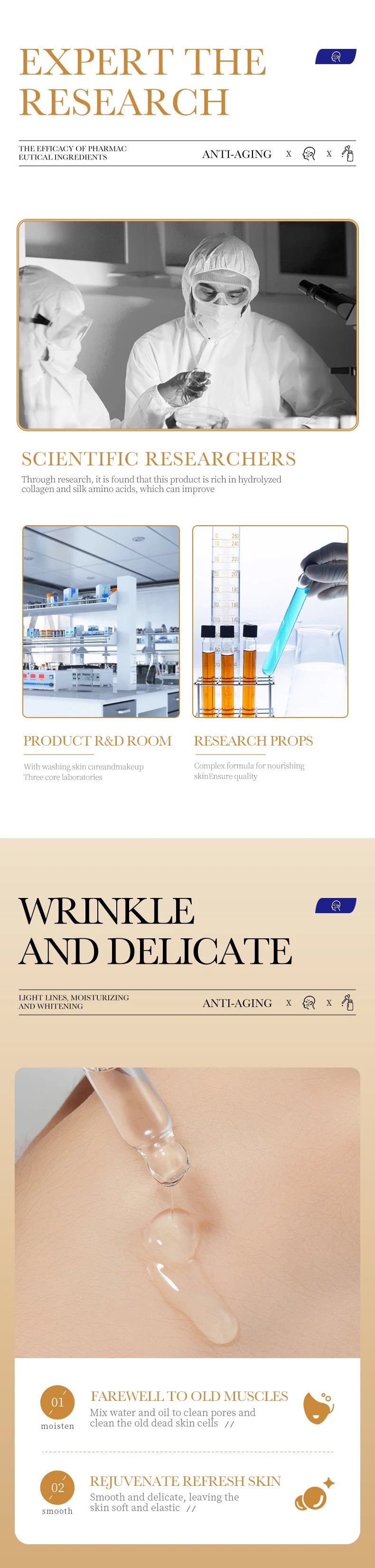 Collagen Face Serum 30ml – Anti-Aging, Hydrating & Nourishing Facial Essence, 1/2/3pcs Skincare Set