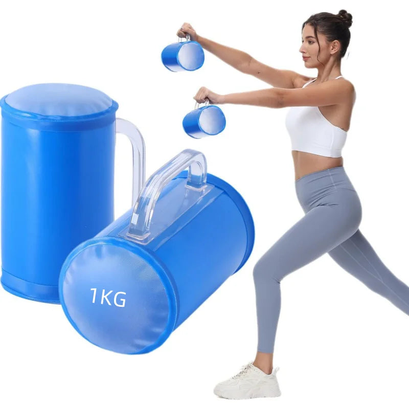 Adjustable Water-Filled Dumbbells – Portable Travel Weights (1–2.5kg Pair) | PVC Water Weight Bags for Strength Training, Home Fitness & Full-Body Workouts
