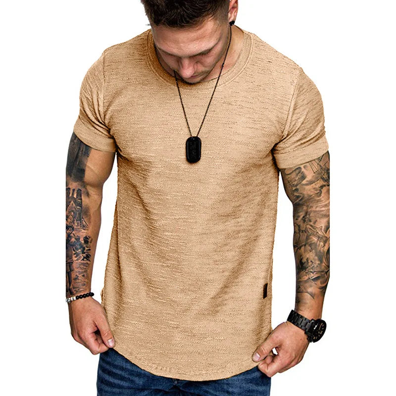Men’s Slim Fit Performance T-Shirt – Breathable Short Sleeve O-Neck Solid Color Casual & Fitness Tee (Europe Size)