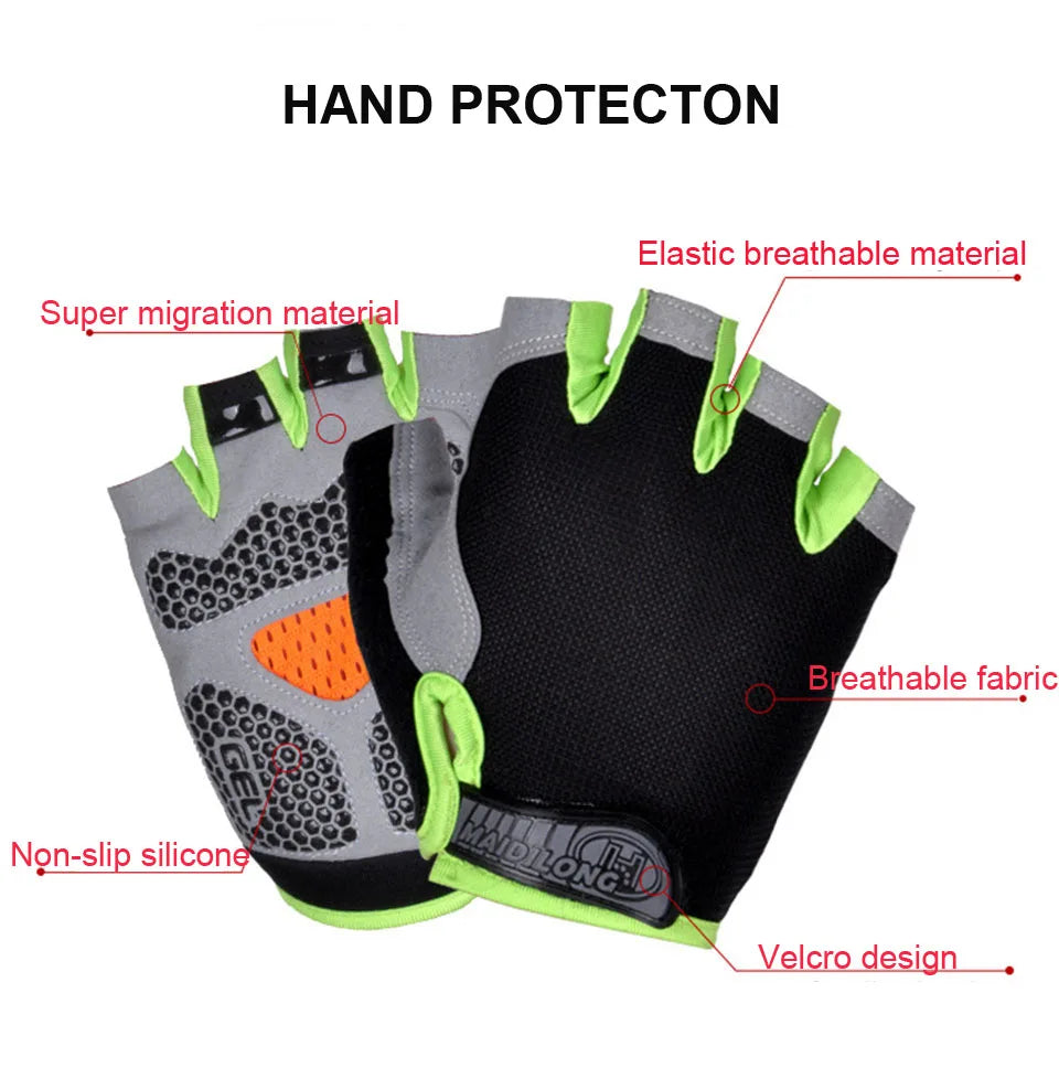 Half-Finger Fitness Gloves – Shock-Absorbing, Anti-Slip Cycling, Climbing & Outdoor Sports Gloves for Men & Women