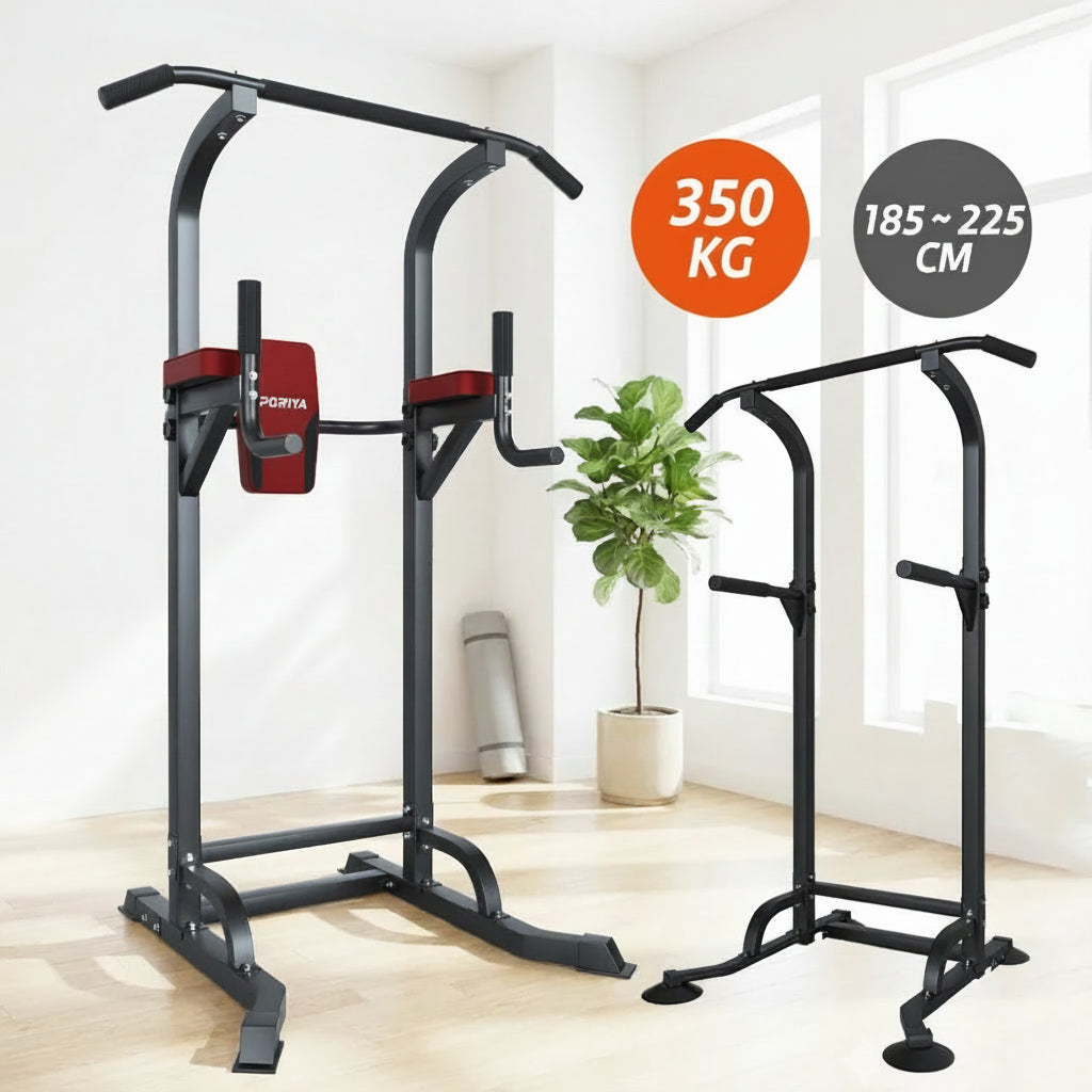 Foldable Power Tower Pull-Up Station – Chin Up, Dip & Knee Raise Home Gym Strength Training Tower