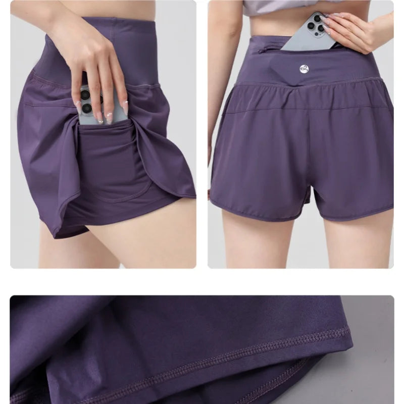 Women’s 2-Piece Yoga Set – Breathable Summer Sports Outfit with Short Sleeve Top & Running Shorts, Quick-Dry Fitness & Training Set