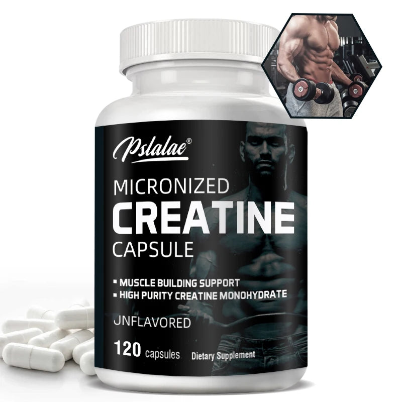 Micronized Creatine Monohydrate Capsules 5000mg – Muscle Strength, Power & Performance Support | Keto-Friendly, Non-GMO