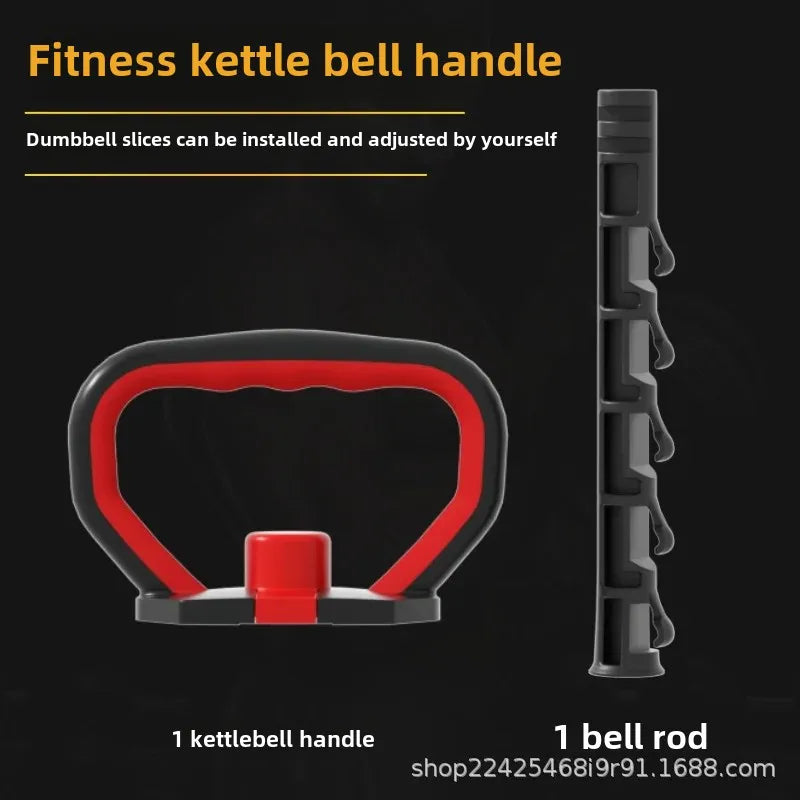 Adjustable Weight Dumbbell Handle & Kettlebell Base – Eco‑Friendly Home Gym Push‑Up & Strength Training Tool