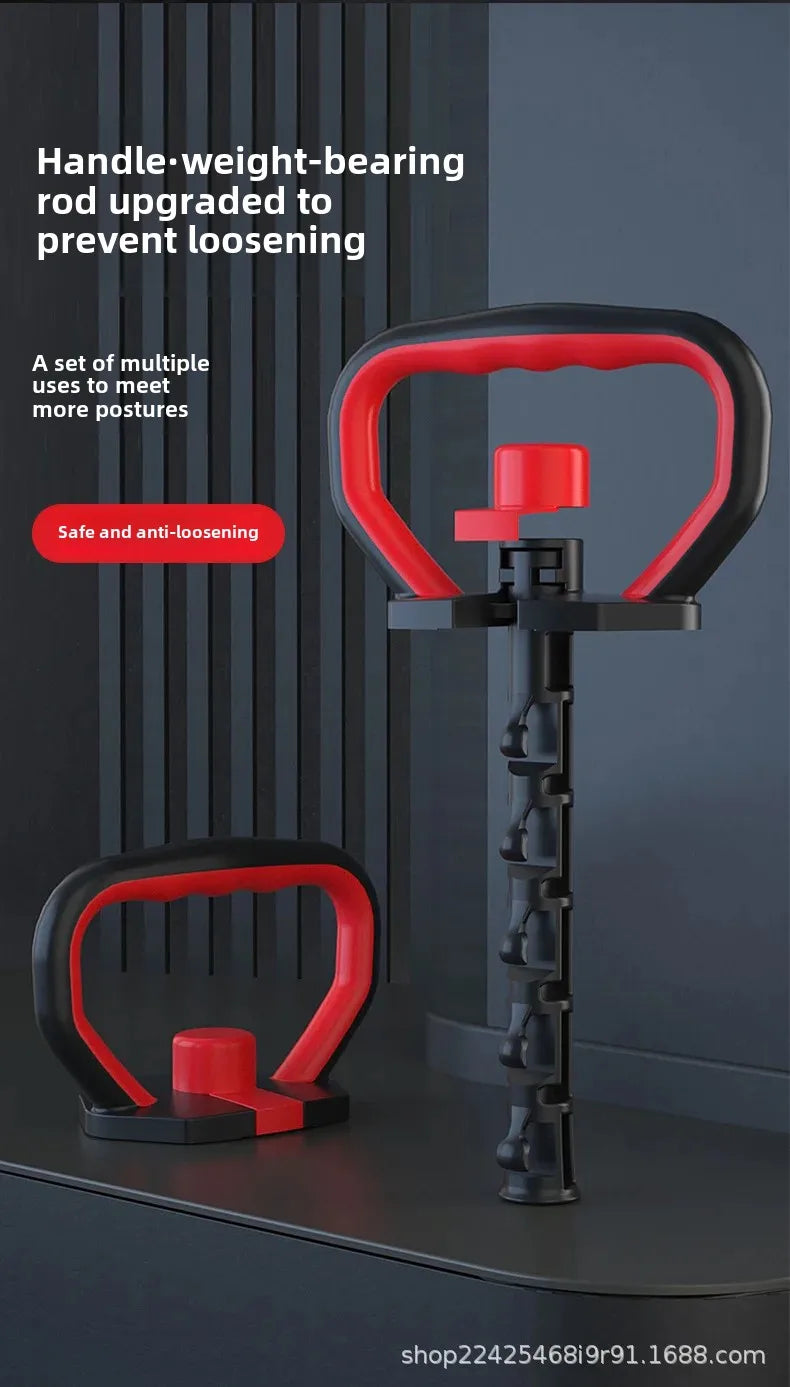 Adjustable Weight Dumbbell Handle & Kettlebell Base – Eco‑Friendly Home Gym Push‑Up & Strength Training Tool