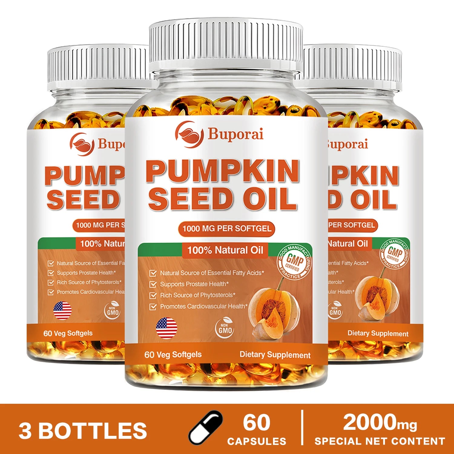 Pumpkin Seed Oil Capsules – Hair Growth, Prostate & Urinary Tract Support | Heart & Cardiovascular Health