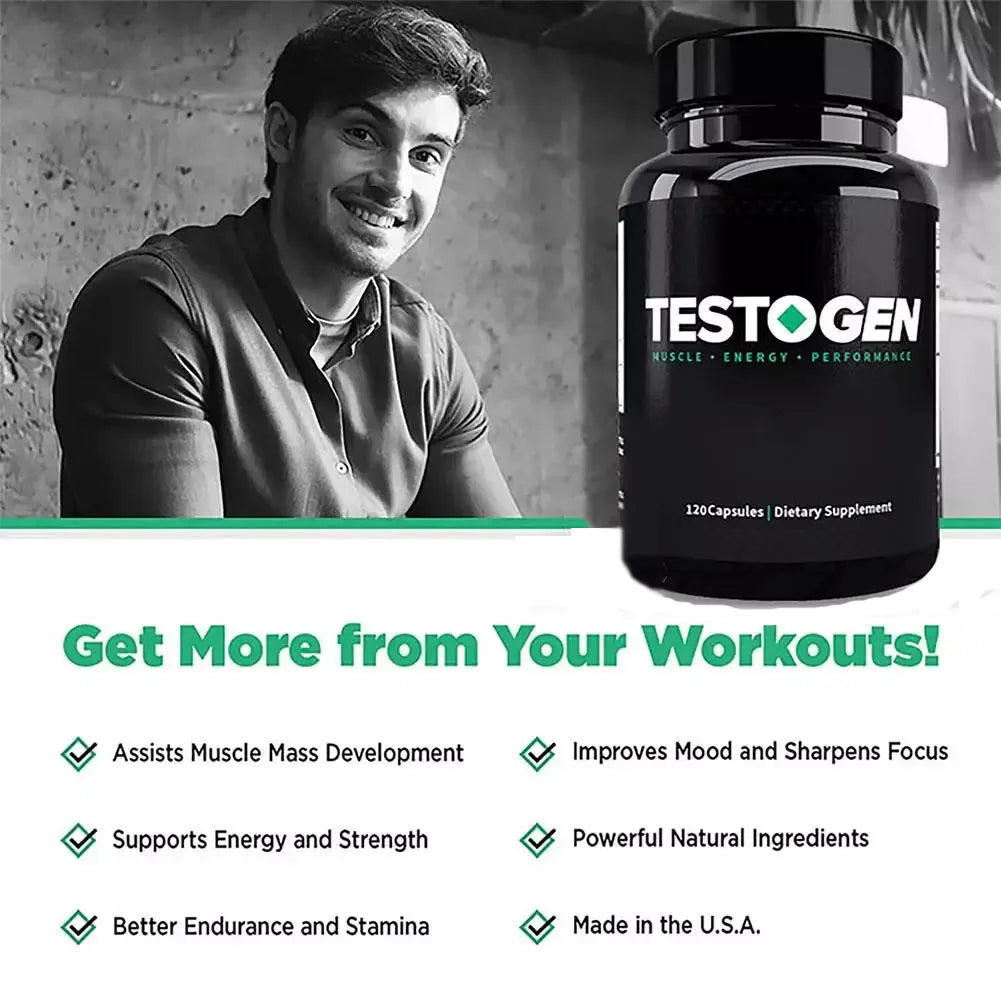 Triple Action Testosterone Booster for Men – Oyster Extract Supplement for Muscle Growth, Energy & Recovery