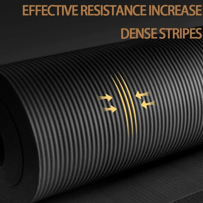 Premium 15/20mm Thick NBR Yoga Mat – Extra Wide 200×80cm | Non-Slip, Moisture-Proof, Durable Fitness & Outdoor Exercise Mat