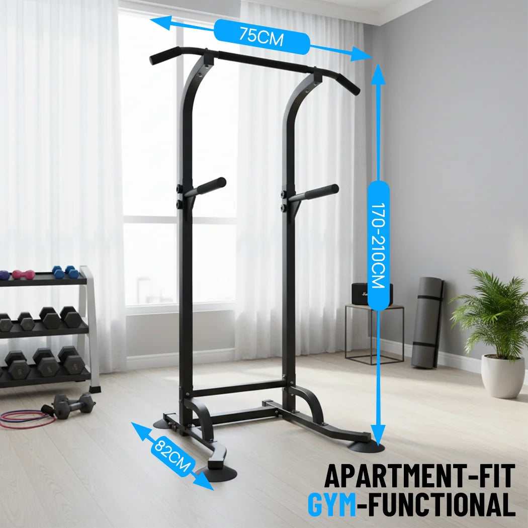 Foldable Power Tower Pull-Up Station – Chin Up, Dip & Knee Raise Home Gym Strength Training Tower