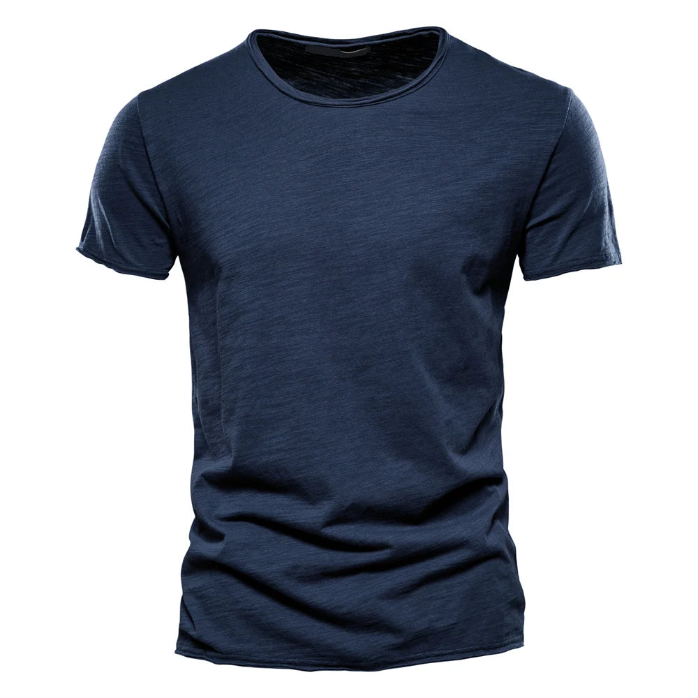 Men’s 100% Cotton Slim Fit T-Shirt – Breathable Lightweight Short Sleeve Gym & Casual Tee for Training, Fitness & Everyday Wear
