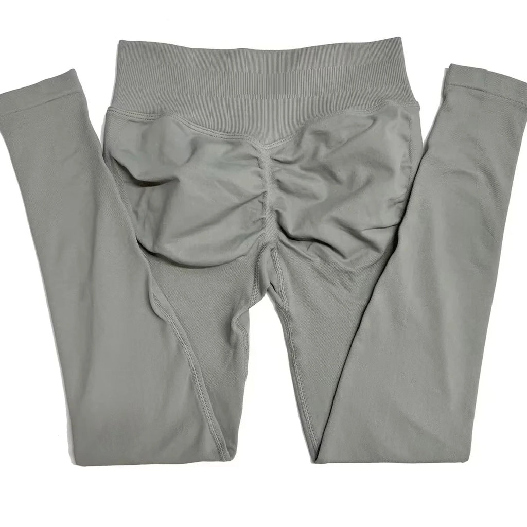 Scrunch Bum Seamless Gym Leggings for Women – Low Waist Push-Up Yoga Pants, Sweat-Wicking Workout Tights, Second-Skin Fit