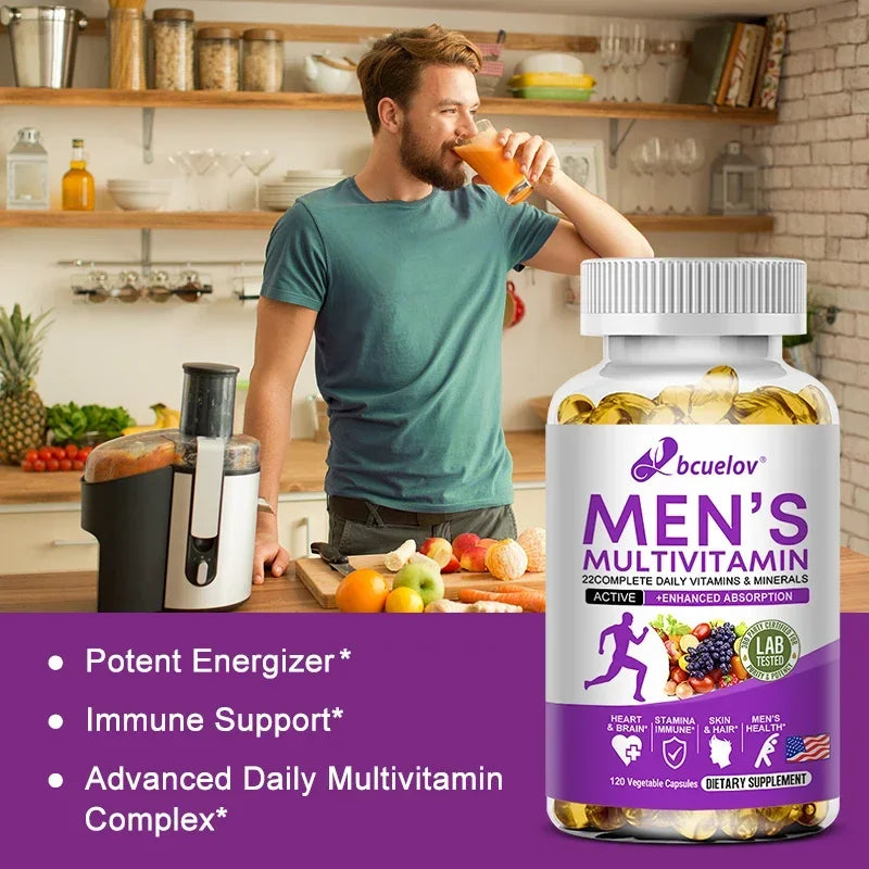 Men’s Daily Multivitamin – 22 Essential Vitamins & Minerals for Energy, Immunity, Digestion & Overall Health