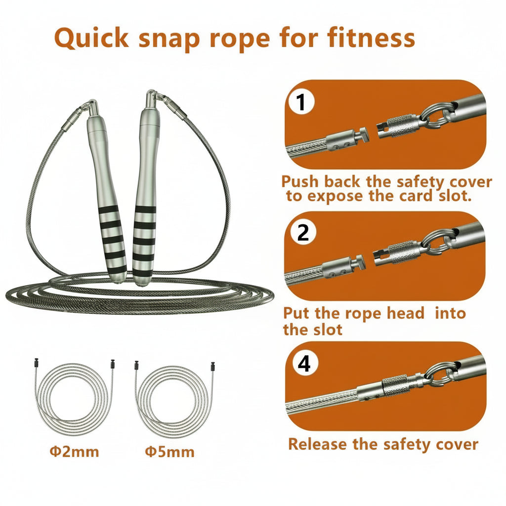 CrossFit Speed Jump Rope – Adjustable Weighted Steel Wire, Double Bearing, Durable Home Gym Fitness Tool