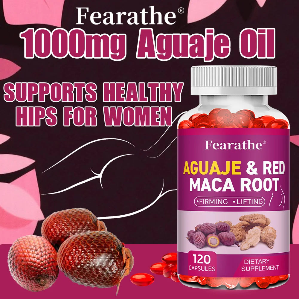 Organic Aguaje with Red Maca Root – Natural Buttocks Firming & Immune Support Supplement (Capsules)