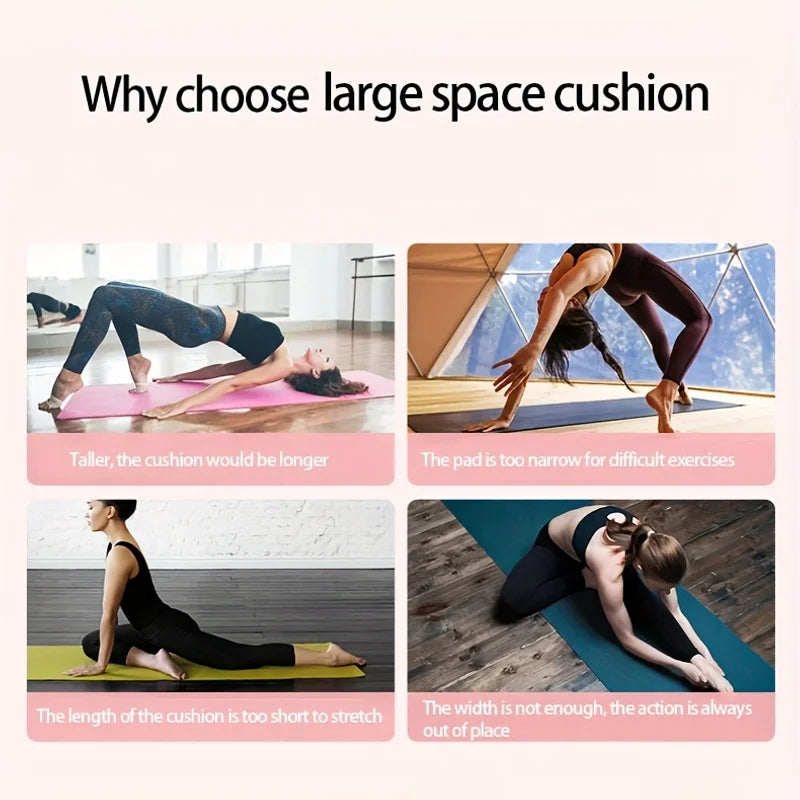 10mm / 15mm Thick NBR Yoga Mat – Extra Thick Anti-Slip Fitness Mat for Yoga, Pilates, Stretching & Home Workouts (Waterproof, Joint Support)