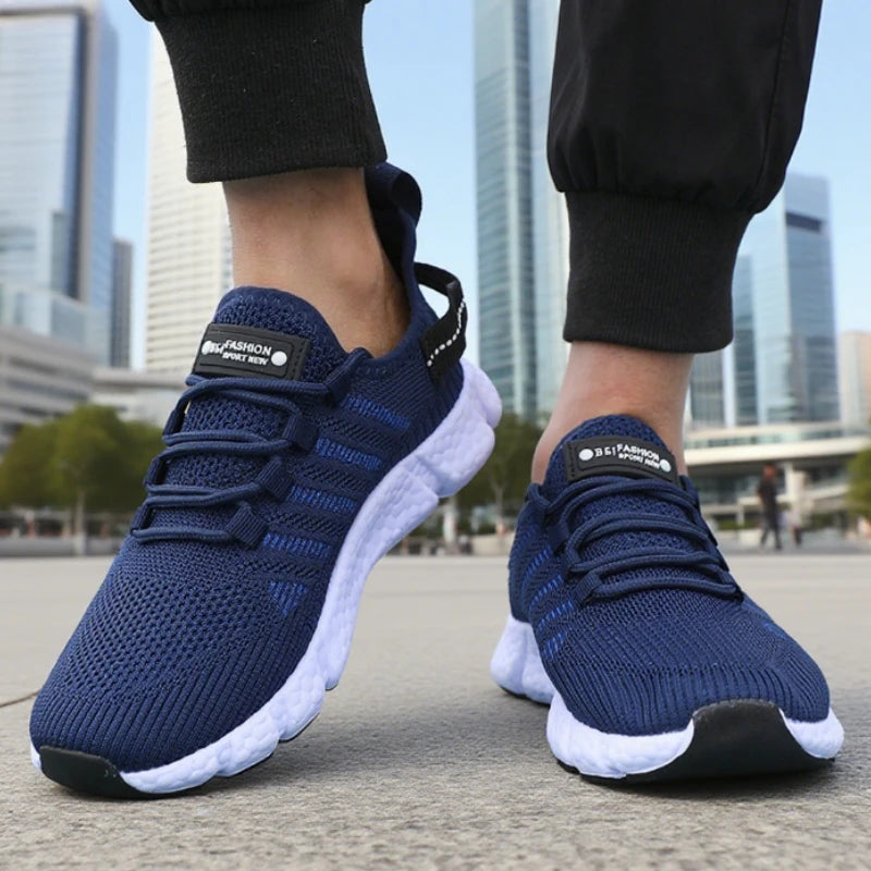 Running Shoes for Men Lightweight Soft Soled Mesh Breathable Lace Up Casual Shoes Outdoor Exercise Tenis Masculino Sneakers Men
