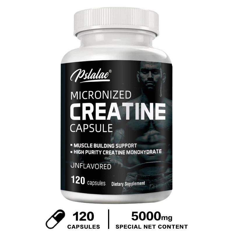 Micronized Creatine Monohydrate Capsules 5000mg – Muscle Strength, Power & Performance Support | Keto-Friendly, Non-GMO