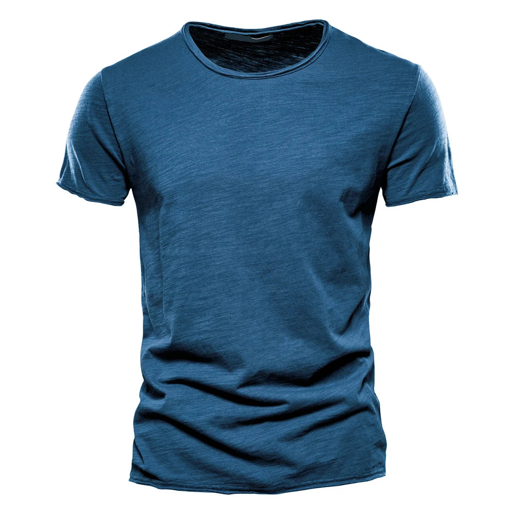 Men’s 100% Cotton Slim Fit T-Shirt – Breathable Lightweight Short Sleeve Gym & Casual Tee for Training, Fitness & Everyday Wear