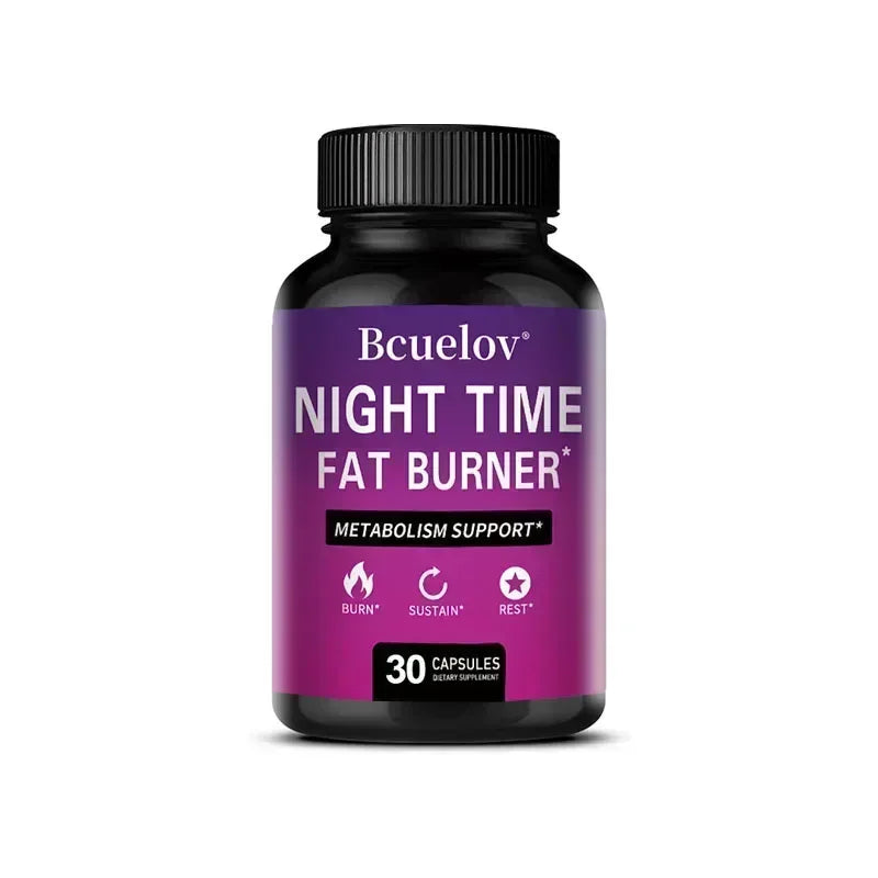 Night time Fat Burner Capsules – Thermogenic Metabolism Booster, Natural Appetite Support & Sleep-Friendly Weight Management