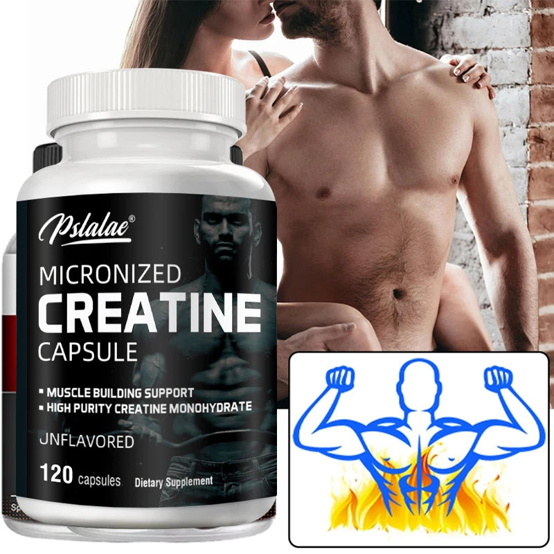 Micronized Creatine Monohydrate Capsules 5000mg – Muscle Strength, Power & Performance Support | Keto-Friendly, Non-GMO