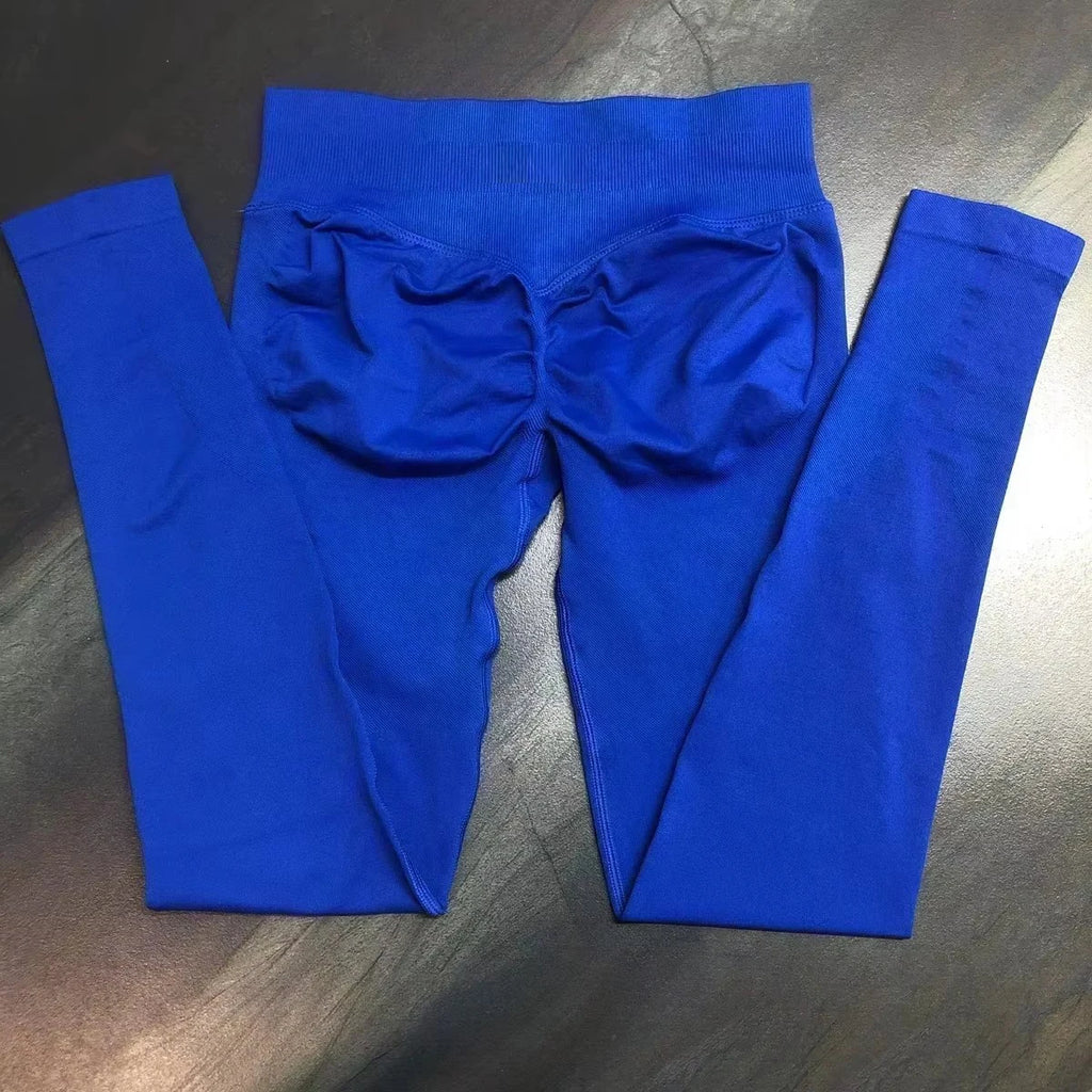 Scrunch Bum Seamless Gym Leggings for Women – Low Waist Push-Up Yoga Pants, Sweat-Wicking Workout Tights, Second-Skin Fit