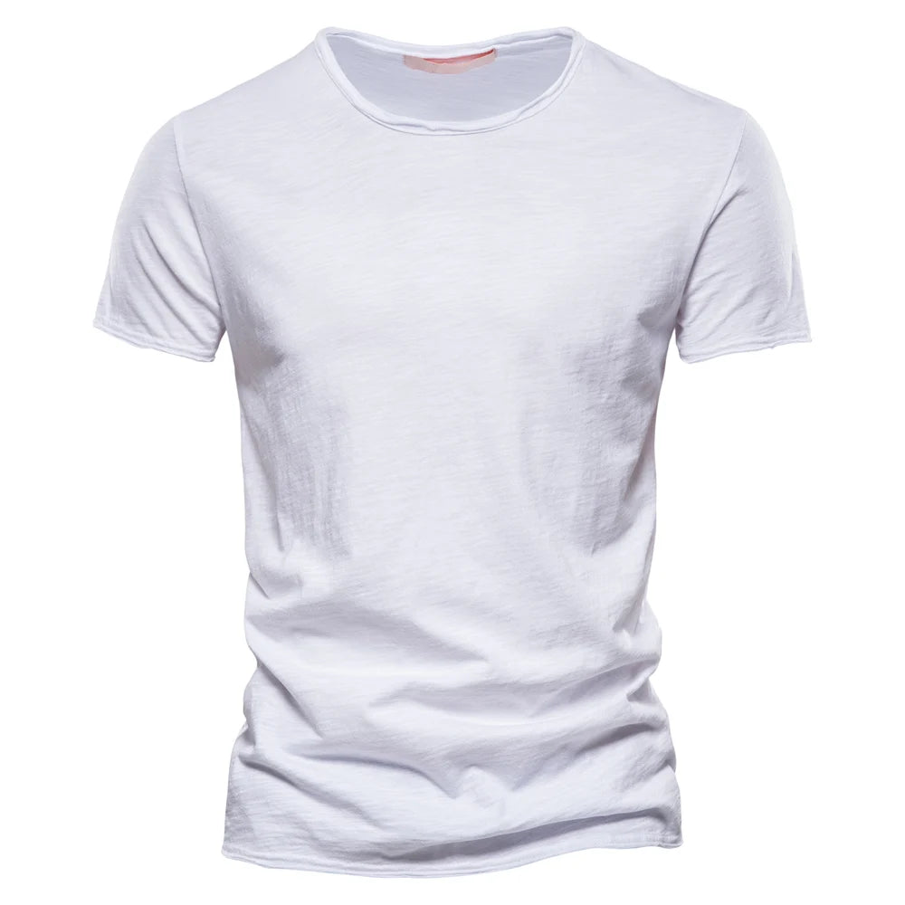 Men’s 100% Cotton Slim Fit T-Shirt – Breathable Lightweight Short Sleeve Gym & Casual Tee for Training, Fitness & Everyday Wear