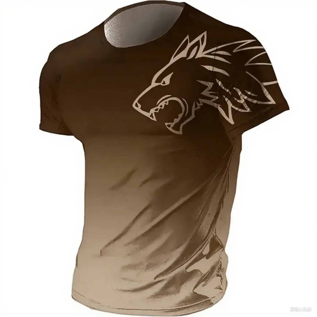 Men’s Quick-Dry Fitness T-Shirt – 3D Wolf Graphic Gym & Training Tee | Breathable Summer Sportswear