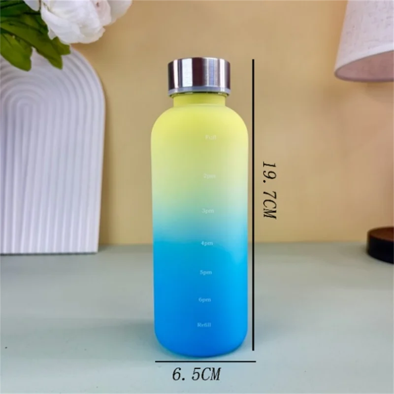 550ml Motivational Water Bottle with Time Marker – Leakproof BPA-Free Frosted Plastic Sports Bottle for Fitness, Gym, Travel & Daily Hydration