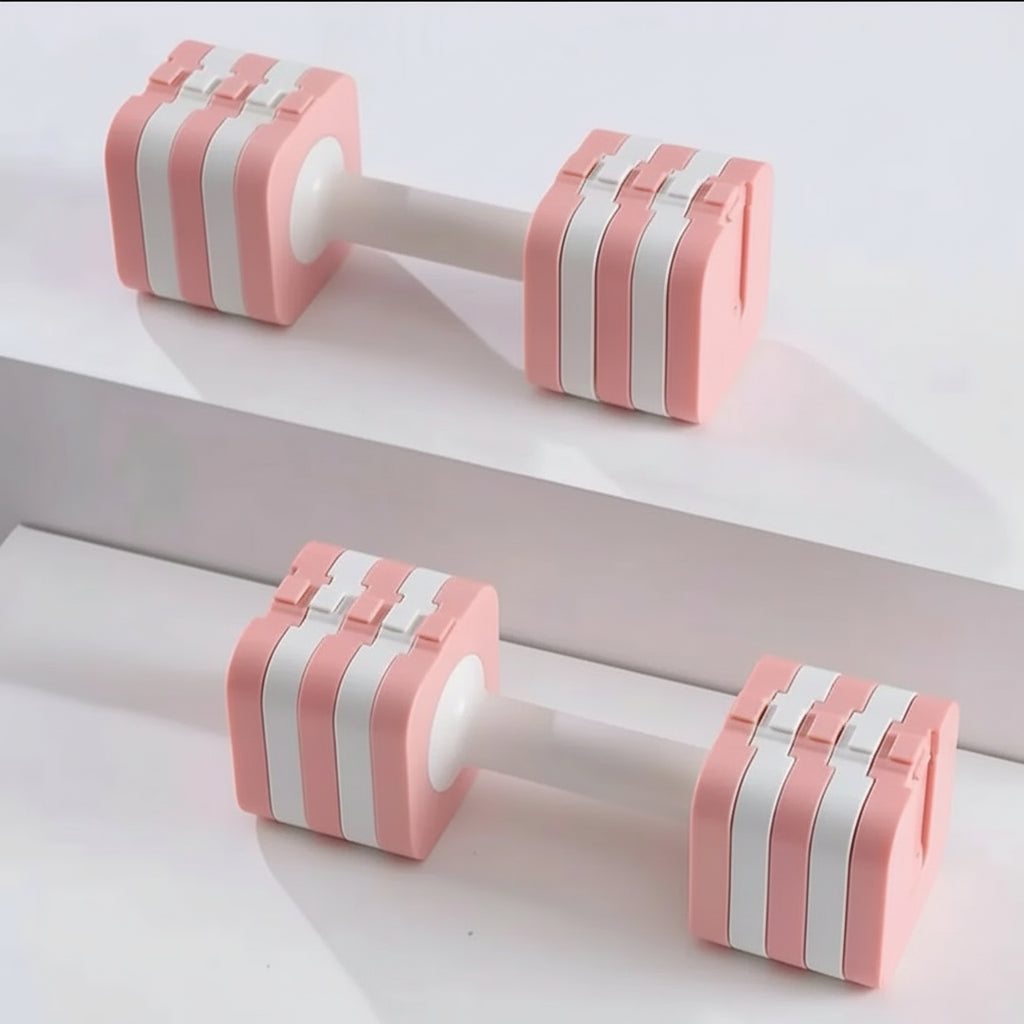 10kg Adjustable Dumbbell Set – Quick-Assembly Home Fitness Weights for Women | Arm Strength Trainer, Body Shaping & Toning Workout Equipment