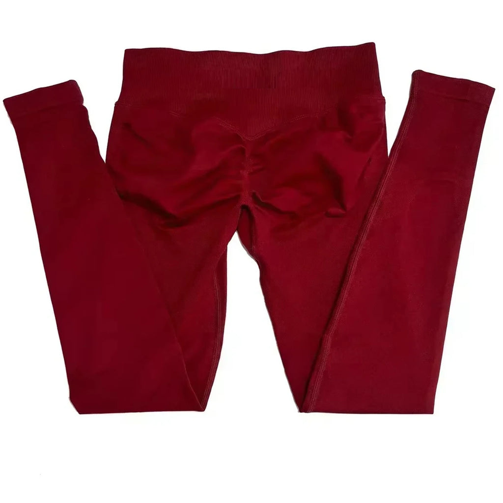 Scrunch Bum Seamless Gym Leggings for Women – Low Waist Push-Up Yoga Pants, Sweat-Wicking Workout Tights, Second-Skin Fit