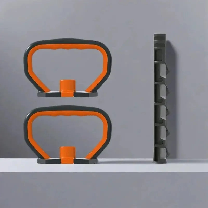 Adjustable Weight Dumbbell Handle & Kettlebell Base – Eco‑Friendly Home Gym Push‑Up & Strength Training Tool