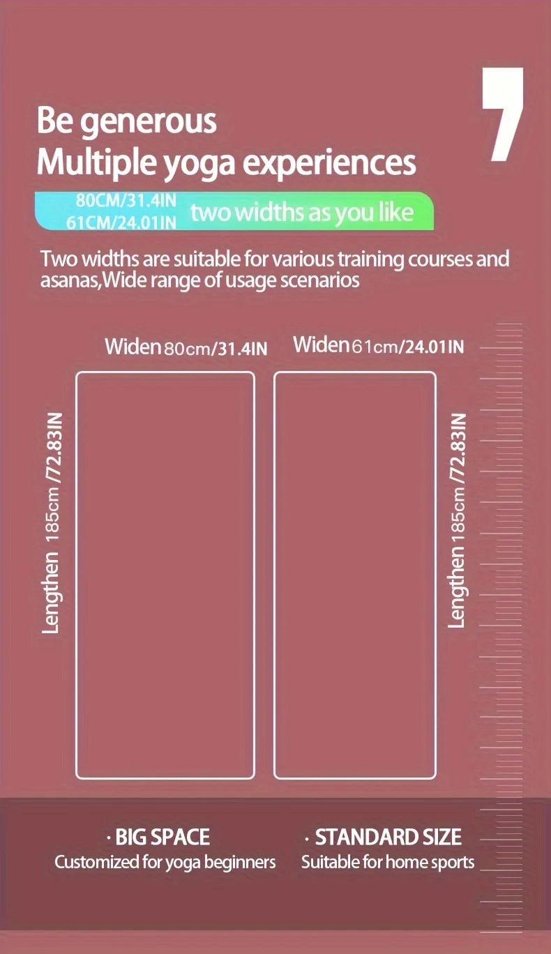 10mm / 15mm Thick NBR Yoga Mat – Extra Thick Anti-Slip Fitness Mat for Yoga, Pilates, Stretching & Home Workouts (Waterproof, Joint Support)