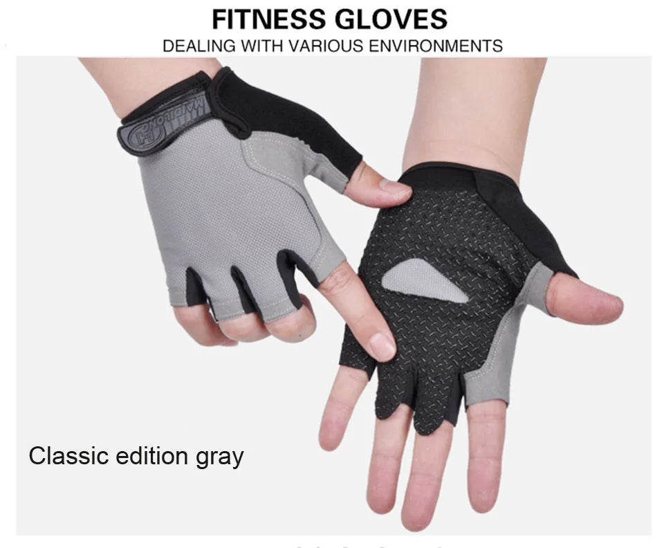 Half-Finger Fitness Gloves – Shock-Absorbing, Anti-Slip Cycling, Climbing & Outdoor Sports Gloves for Men & Women